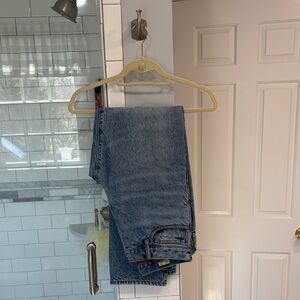 J Crew Classic Relaxed Men's Blue Denim Jeans Flannel Lining